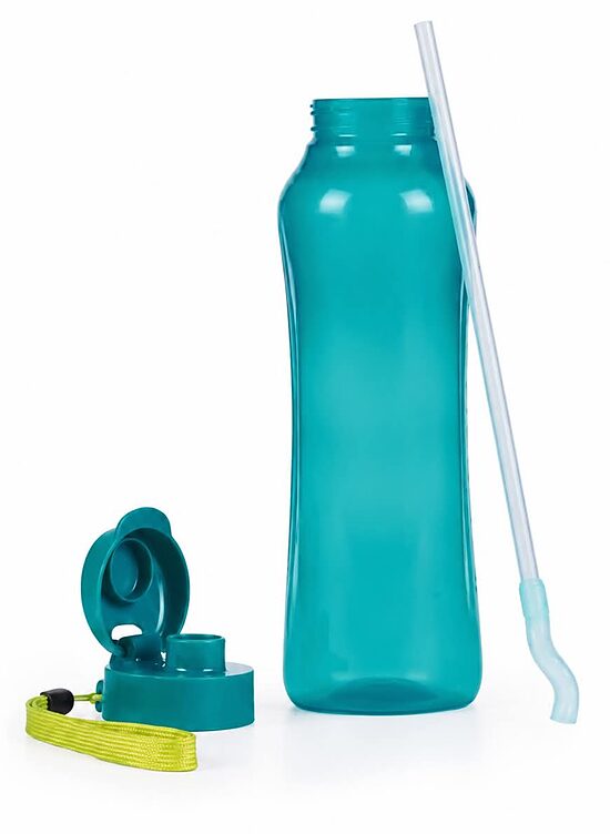AQUAVIBE zaļa 1,2l pudele ar salmiņu un rokas siksniņu (atlaide -29%)