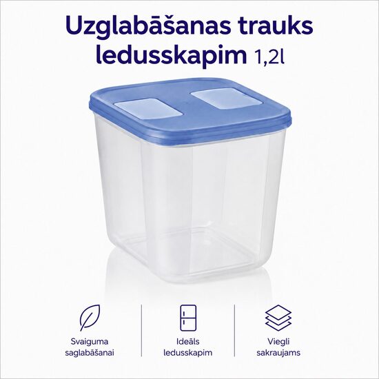 Uzglabāšanas trauks ledusskapim 1,2l (atlaide -34%)