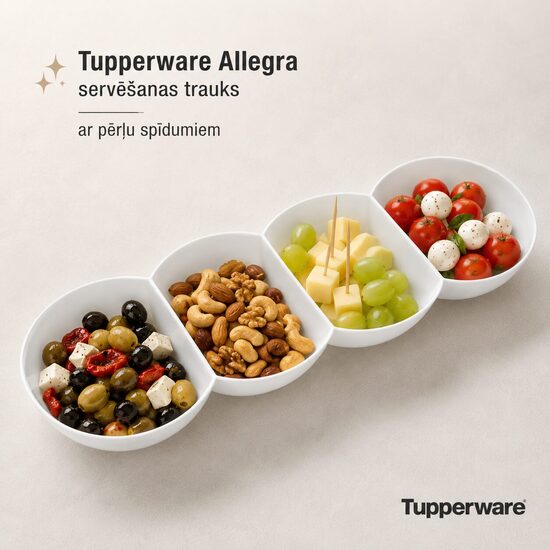 Allegra servēšanas trauks (ar pērļu spīdumiem)