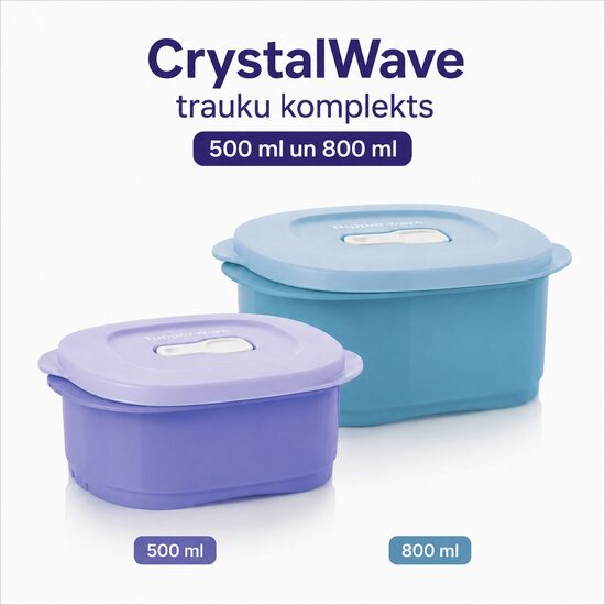 CrystalWave trauku komplekts 500ml un 800 ml (-40% atlaide)