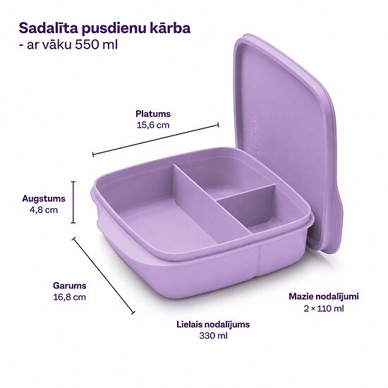 Eco+ uzkodu kaste ar nodalījumiem 550 ml (-27% atlaide)