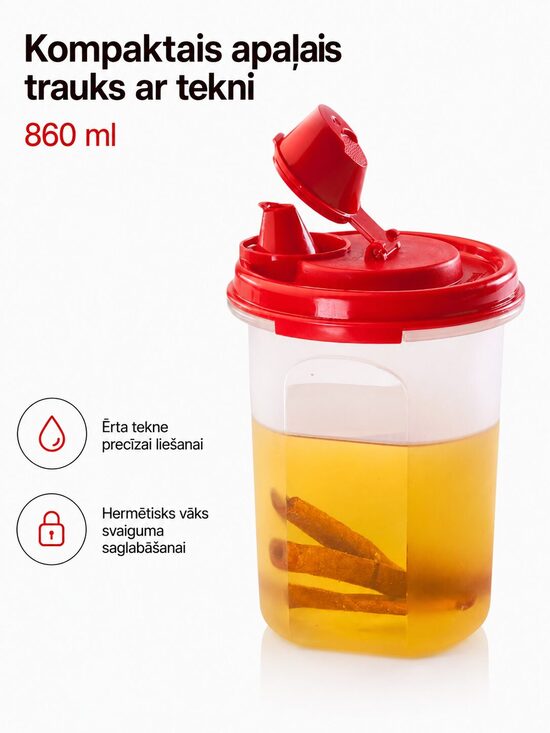 Kompaktais apaļais trauks ar tekni 410ml  (atlaide -36%)
