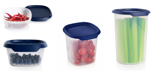 One Touch Fresh kvadrātveida kārbu komplekts 220 ml, 370 ml, 810 ml, 1,25 ml (-44% atlaide)