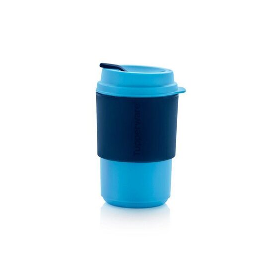 Krūze līdzņemšanai 350ml (zils silikona apvalks)