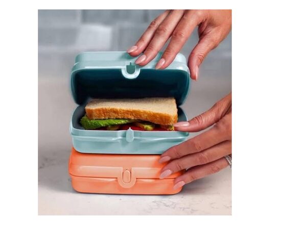 Kvadrātveida kastīšu komplekts (zilā un persiku krāsā) (-27% atlaide)