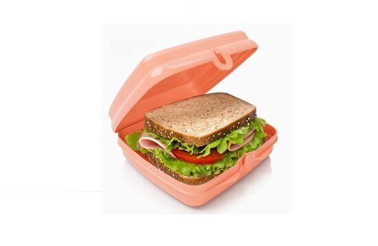 Kvadrātveida sviestmaižu kaste (persiku)